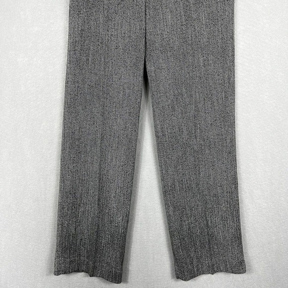 The Limited Cassidy Trouser Pants Size 2 Black/Gray Herringbone Wide Leg 32" in - Picture 4 of 11